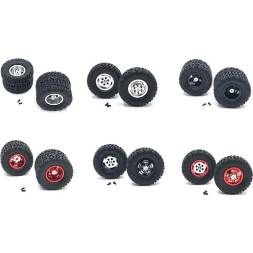 Metal Wheel Rim Tire Tyre Set for WPL B14 B24 B16 B36 6WD C24 C34 C44 4WD 1/16 RC Truck Car Upgrade Parts Accessories