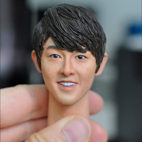 KUMIK KM15-18 1/6 Scale Korean long-legged Obama handsome Song Joong-ki head sculpture For 12'' Woman Action Figure Accessory