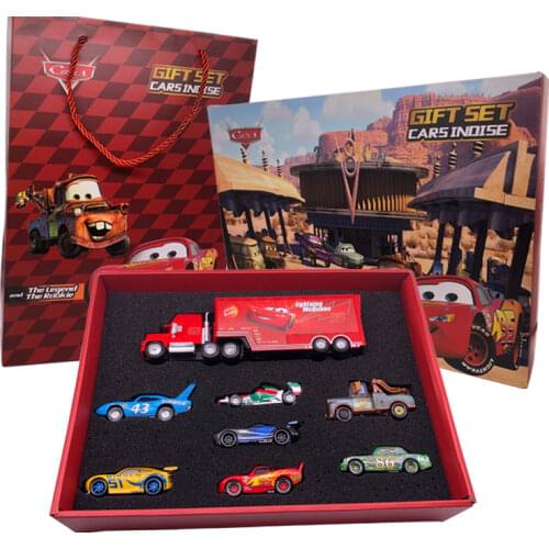 Disney Pixar Cars 3 Metal Diecast Car Model Toy Gift Set Lightning McQueen Jackson Mack Uncle Truck Boy Birthday Toys Gift