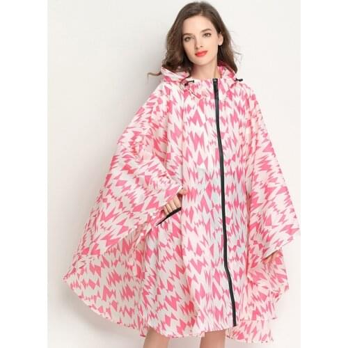 Fashion Raincoat Cloak Female Outdoor Hiking Backpack Large Cycling Poncho Female Waterproof Windproof Lightweight Portable Tide
