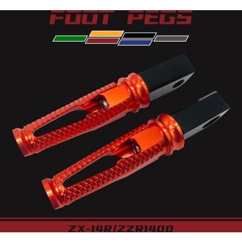 For KAWASAKI ZX14R ZZR1400 ZX 14R ZZR 1400 Motorcycle Accessories CNC Aluminum Rear Foot Pegs Passenger Footrests pedal Footpegs
