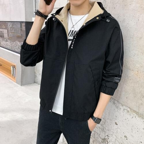 Jacket 2021 Mens Spring Fashion Tooling Hooded Top Black Coat Tidal Current Streetwear Leisure Recommend Free Shipping