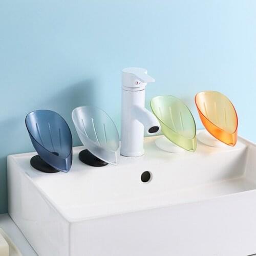 Soap Dish For Bathroom Soap Holder Creative Suction Cup Base Drain Rack Bathroom Shower Soap Holder Household Storage Tray
