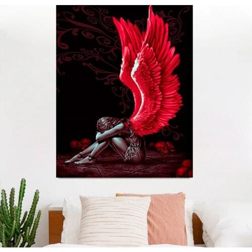Diy 5D Diamond Painting Angels And Demons Home Decoration Full Square Round Craft Kit Embroidery Rhinestone Wall StickersZP-2935