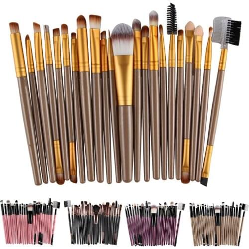 22Pcs/Set Makeup Brush Tools Make-up Toiletry Kit Wool Make Up Brush Set Wood Goat Hair Professional Use 5 Colors