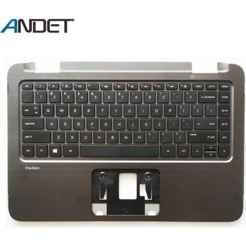 Original For HP Pavilion x360 13-A 13-A000 Palmrest Cover Upper Case Keyboard Bezel Without Touchpad 767823-001