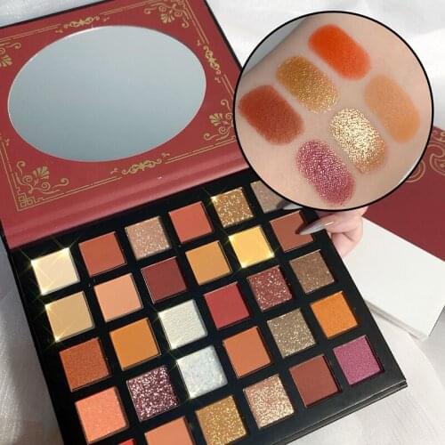 30-Color Eyeshadow Palette Retro Pearly Matte Sequins Cheap Earth Tones for Beginners SK88