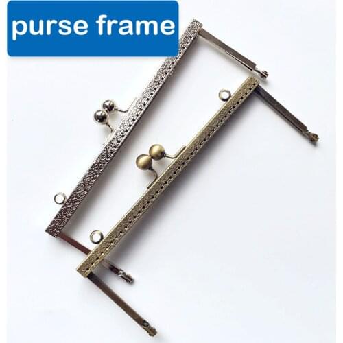 20cm stripe knurling edge purse frame DIY women handbag metal clasp hardware accessories 5pcs/lot
