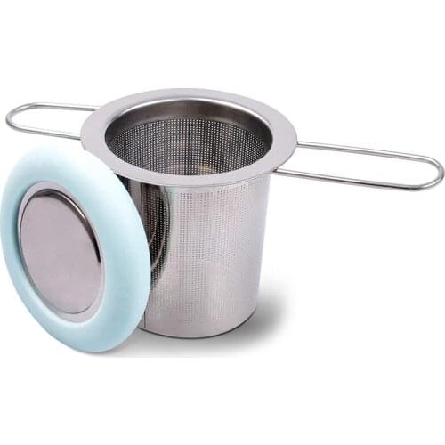 Tea Infuser Stainless Steel Tea Strainer Folding Handle Tea Filter Extra Fine Mesh Strainer Brewing Basket
