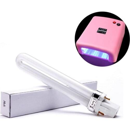 U Shape UV Light Bulb Tube Replacement 9W Lamp Bulbs Nail Art Professional Polish Curing Manicure Dryer Bulbs