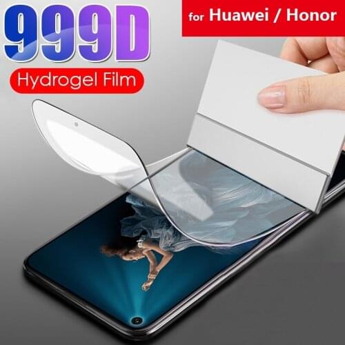 Protective Hydrogel Film for Honor 20 Pro 10 Lite 30 Pro 30s 30i 20i 10i 9X 9S 8X 8A Prime(Not Glass) Screen Protector Film Foil