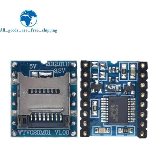 TZT WTV020 WTV020-SD WTV020SD-20SS Mini SD Card MP3 Sound Module voice module For PIC Arduino 2560 UNO R3 WTV020-SD-16P