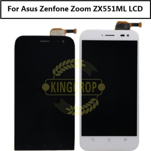 For Asus Zenfone Zoom ZX551ML LCD Display with frame touch Screen Digitizer Full Assembly For ZX 551 ML Black/White