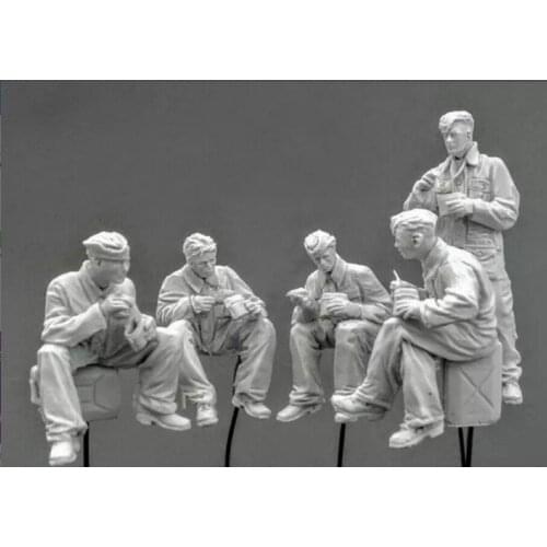 1/35 Resin Figure Model Kit Unassambled Unpainted 987(5 figures)