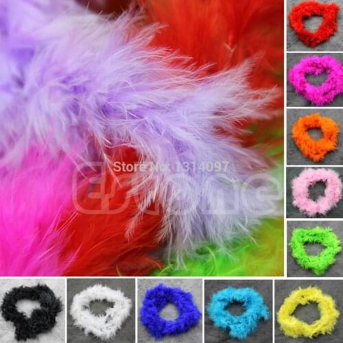 1 PC arious Colours 2Meters Marabou Feather Boa For Burlesque Boas Fancy Dress Party
