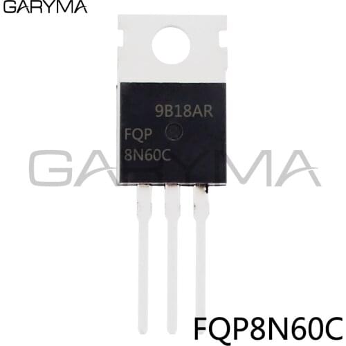 10pcs FQP8N60C 8N60 N-Channel MOSFET TO-220AB