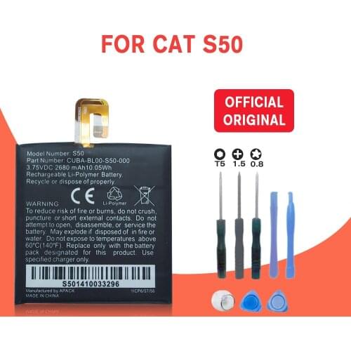 100% Original 2680mAh Replacement for Caterpillar CAT S50 Battery CUBA-BL00-S50-000 Batteries Bateria+Tracking code + tools