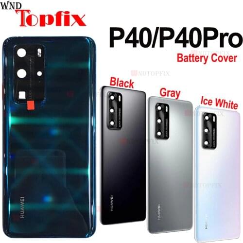 6.1" Original Battery Cover For Huawei P40 Cover Glass Battery Rear Case For Huawei P40 PRO Battery Cover Back Case With LENS
