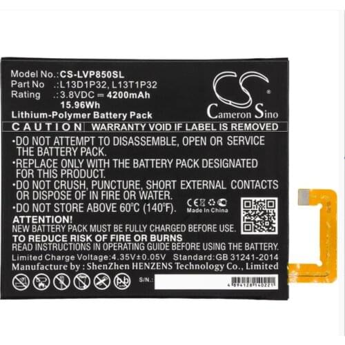 Cameron Sino 4200mAh battery for LENOVO Tab 2 A8-50 50F 50LC L13D1P32 L13T1P32 Tablet Battery