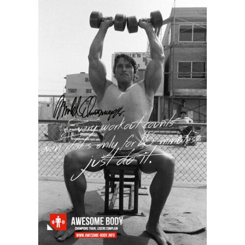 More Style Choose Arnold Schwarzenegger Bodybuilding Motivational Quote Art Print Silk Poster Home Wall Decor 24x36inch