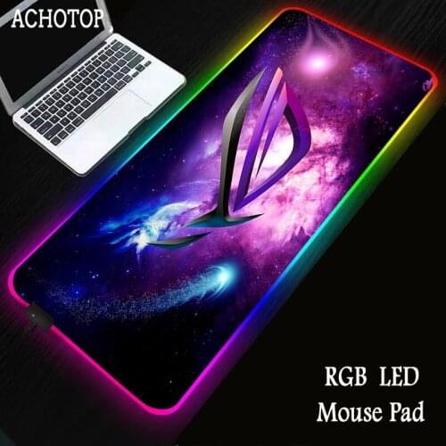 Large RGB LED Mouse Pad 7 Color USB Wired Lighting Gaming Colorful Mousepad for Laptop Computer Desk Mat