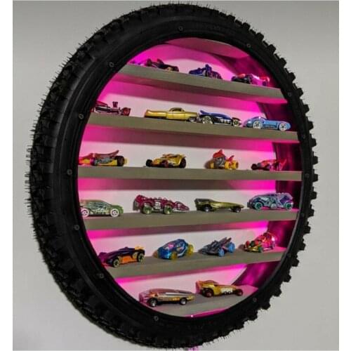 Led Lighted Decor Car Shelf with remote control Shelf полка Children toy shelf Toys Basket Closet wall Storage Home child Wall
