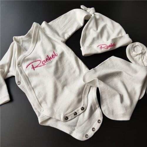 Name Personalised 0-12M Newborn Baby Clothes Baby Romper Kids Boy Girl Onesie Jumpsuit Toddler Costume Bodysuit baby clothing