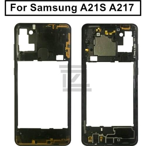 For Samsung Galaxy a21s a217 Middle Frame Plate Bezel Housing Case back frame Metal Mid Faceplate Frame Repair Spare Parts