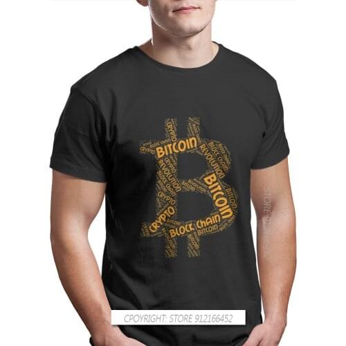 Revolution Block Chain Crypto Word TShirt Bitcoin Cryptocurrency Miners Meme Streetwear Comfortable T Shirt Male Tees Gift Idea