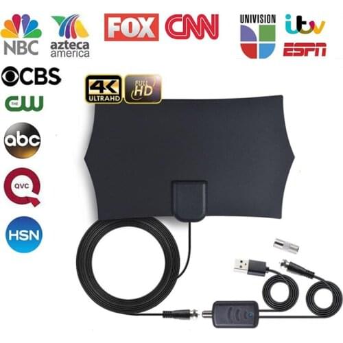 Indoor 300 Mile TV Antenna Freeview 20DB Digital HDTV Antenna Amplifier Booster for Radius Fox DVB-T2 TV signal receiver Aerial