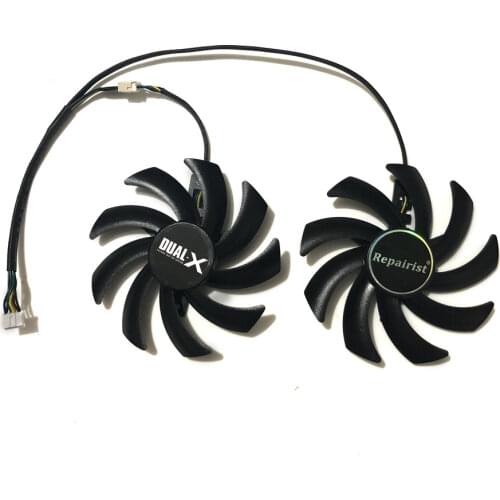 2pcs/Set RX 480/470 Graphics 4Pin 85mm Fans 0.35A VGA Cooler For XFX R9 390/390X 8G RX480 RX470 Video Card