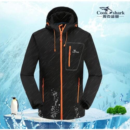 Cook Shark 2020 outdoor jacket mens velvet padded windbreaker mens fashion jacket autumn and winter clothing