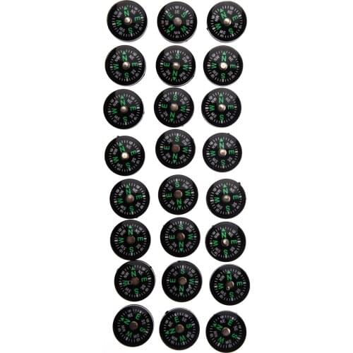 LGFM-New 24Pcs 0.08oz 20mm Small Mini Compasses for Survival Kit