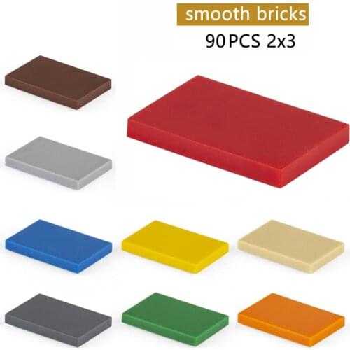 Moc Creative Enlighten Brick 2x3 90pcs DIY Enlighten Classic smooth Building Blocks Compatible with Assembles Particles