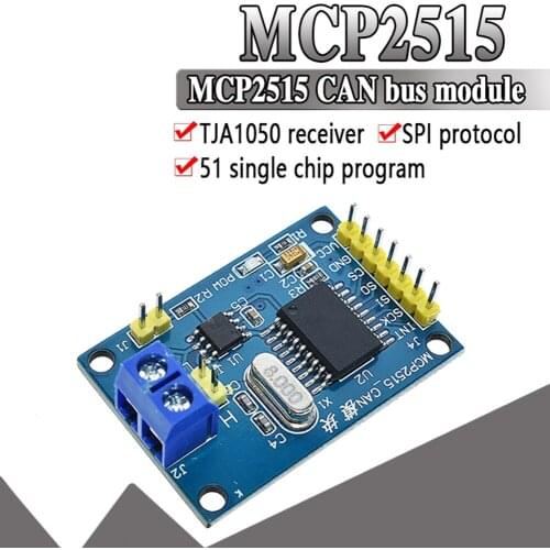 MCP2515 CAN Bus Driver Module Board TJA1050 Receiver SPI for 51 MCU Controller Interface Module Accessories