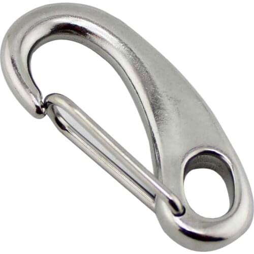 Marine Stainless Steel Egg Shape Spring Snap Hook clips Quick Link Carabiner Buckle eye shackle Lobster Claw outdoor