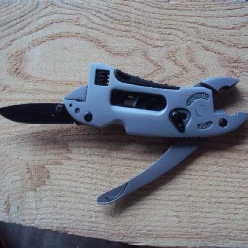 LTZFTL 6 in 1 Pocket wrench Knife Screwdriver Set Kit Adjustable Saw Spanner Repair hand tool