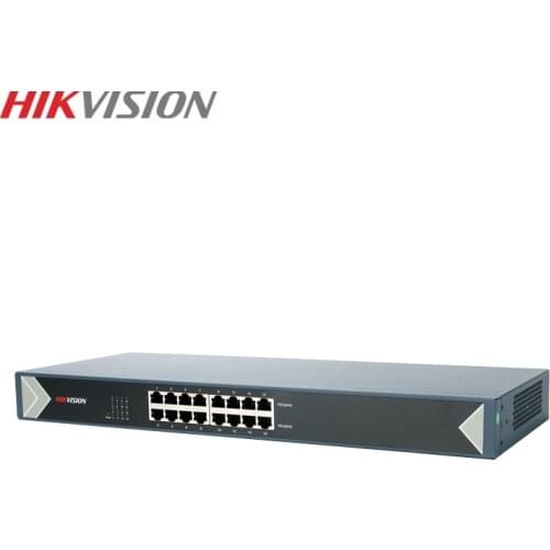 Hikvision DS-3E0516-E Unmanaged Non-PoE Switch 16 ports 10/100/1000 Mbps Adaptive Metal Material for CCTV IP Cameras