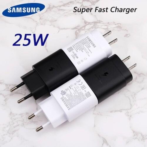 Original Samsung Galaxy Note 10 25W Super Fast Charging Adapter PD Charger 100CM USB C To USB C Cable For S20 Ultra S20+ A71 A91