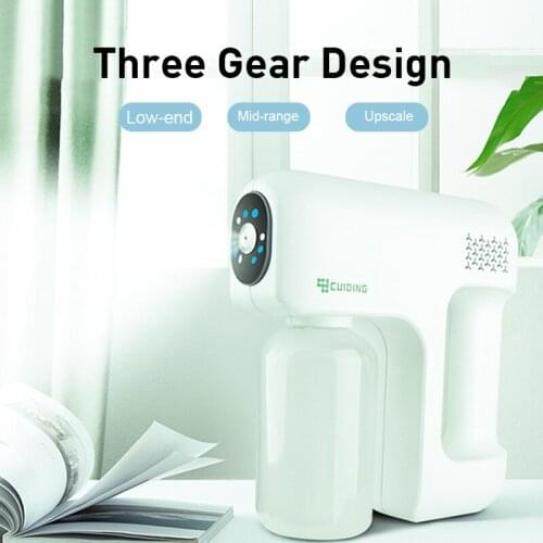 380 Ml Wireless Blue Light Nano Spray Gun With USB Rechargeable Steam Atomizer Spray Gun Handheld Portable Disinfection Sprayer