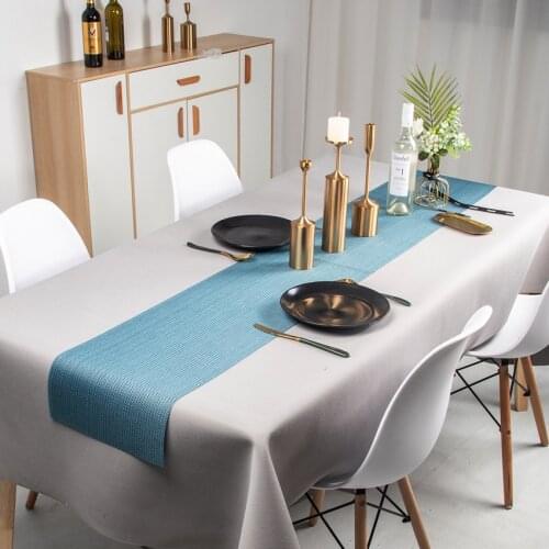 Weave Table Runner Modern Dining Table Mat Non-slip Pad Waterproof Placemat for Home Kitchen Table Decororation camino de mesa