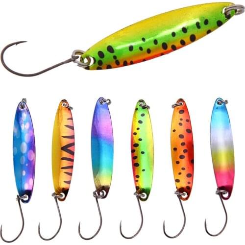 Walking fish 1PCS 4.5cm 5g fishing bait fishing metal spoon lure bait for trout bass spoons small hard glitter Spinner spoon