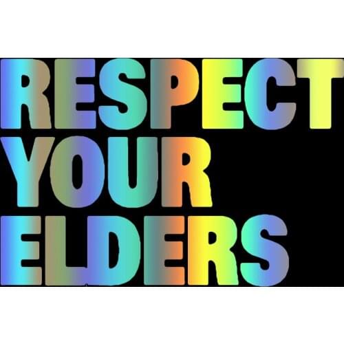 S51277# Various Sizes/Colors Car Stickers Vinyl Decal Respect Your Elders Motorcycle Decorative Accessories Creative