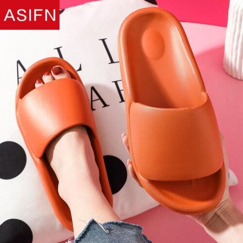 ASIFN Bathroom Slippers for Women Men Summer Slides Texture Indoor House Soft Bottom Home Outdoor Ladies Shoes Zapatos De Mujer