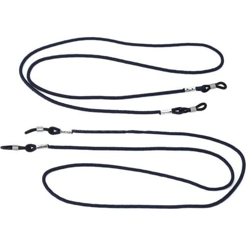 2Pcs Nylon Black Sunglasses Eyeglasses Glasses Strap Neck Cord String Retainer Lanyard Black Chain Holder Nylon Neck Strap Rope