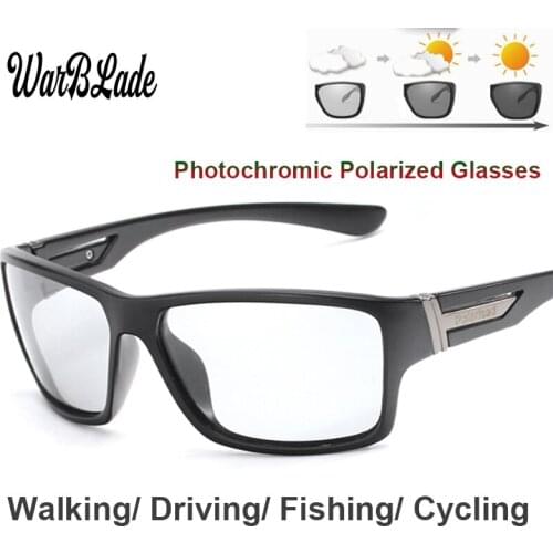 Intelligent Photochromic Sunglasses For Men Anti-glare Goggles Driving Sunglasses Polarized Chameleon Discoloration Sun glasses