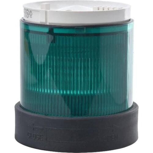 XVBC2B3 Illuminated unit for modular tower lights, plastic, green, Ø70, steady, integral LED, 24 V AC/DC