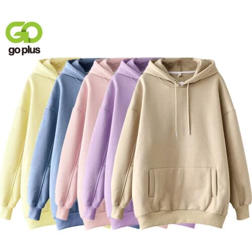 2021 Spring/Winter Women Hoodies Casual Long Sleeves Solid Loose Fashion Oversize Ladies Pullovers Warm Pocket Sweatshirts Cool