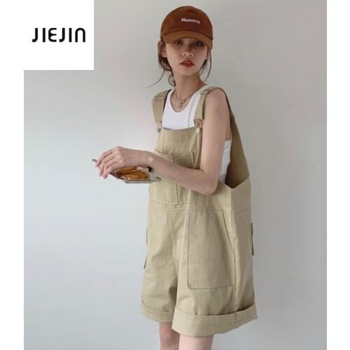 Women Summer Cowboy Jumpsuit Pocket Long Playsuit Jeans Jumpsuits Loose One Piece Jumpsuit Dungarees Short Pants Bodycon Romper