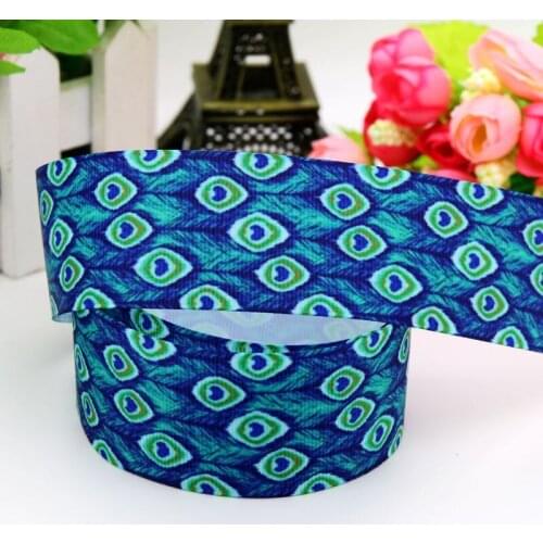 1.5'' Free shipping peacock feather printed grosgrain ribbon hairbow headwear party decoration diy wholesale 38mm S518